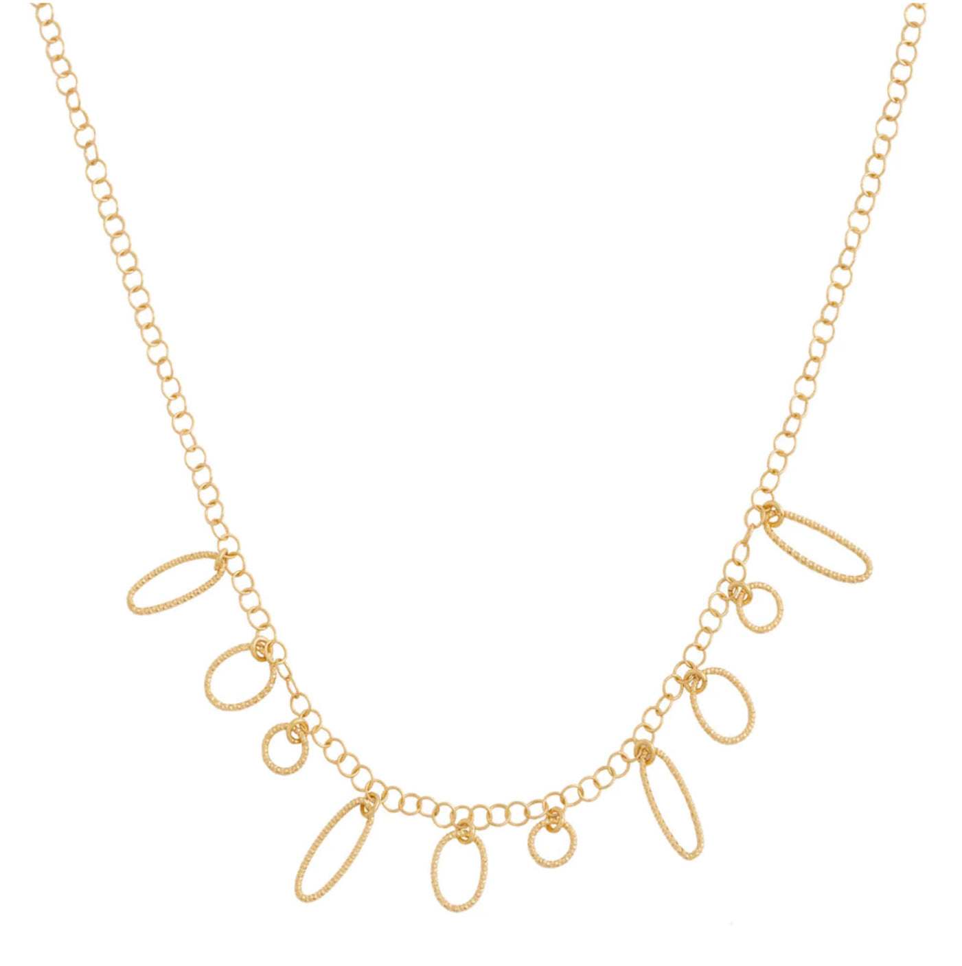 Round Motif Necklace Gold