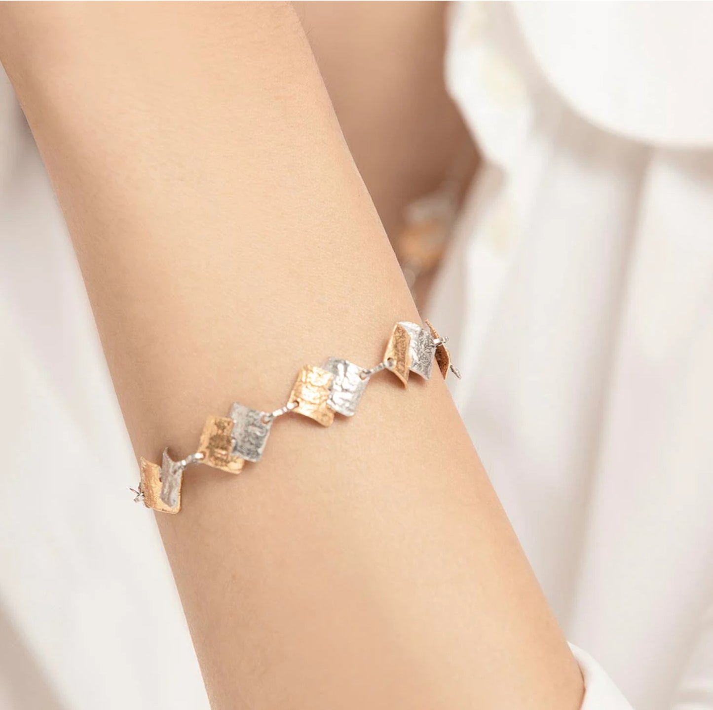 Bicolor Square Bracelet