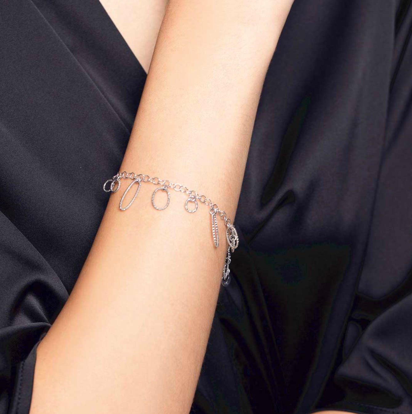 Circles Chain Bracelet Silver