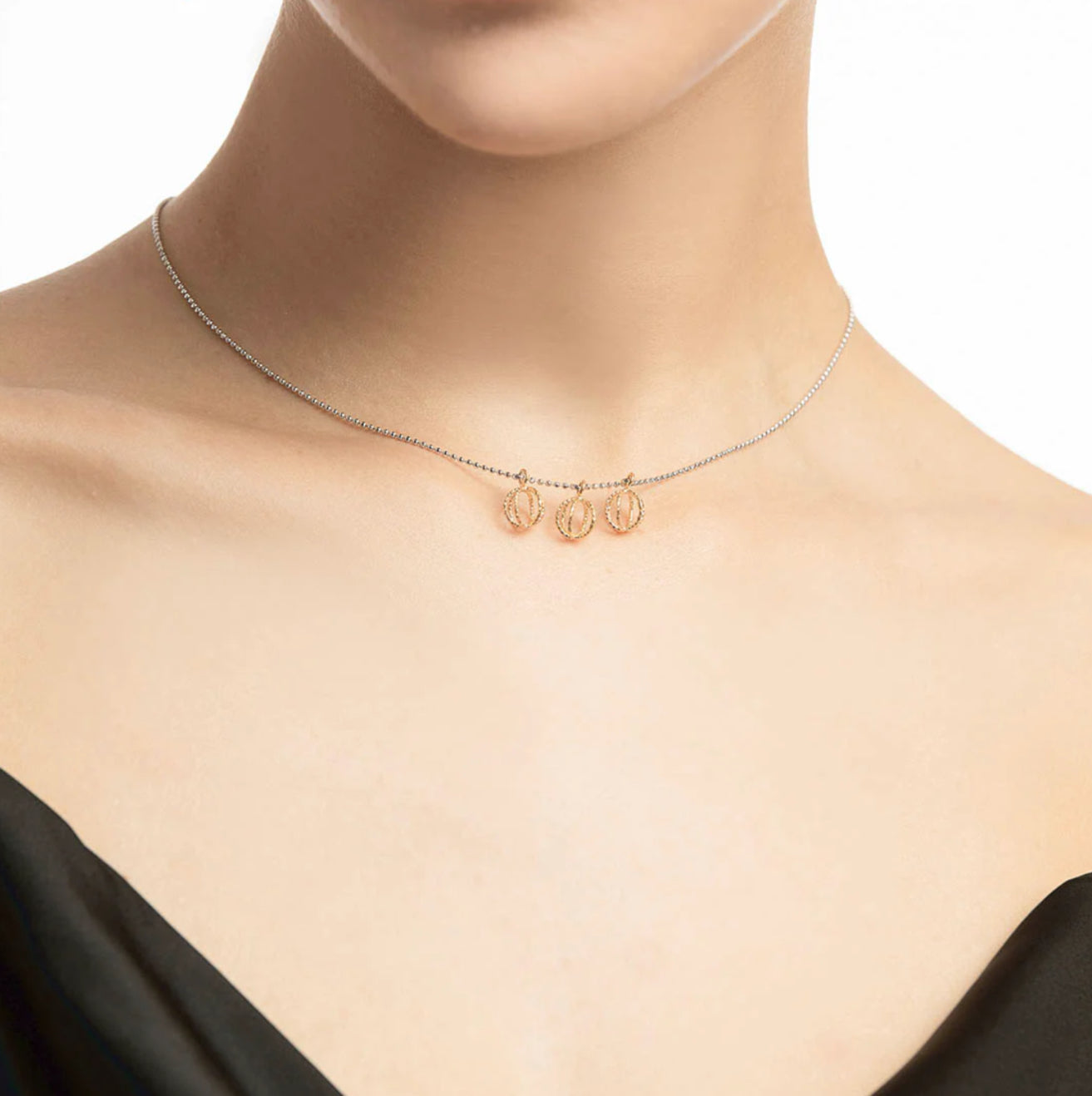 Circles Necklace Gold & Silver