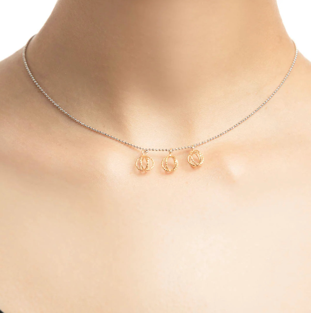 Circles Necklace Gold & Silver