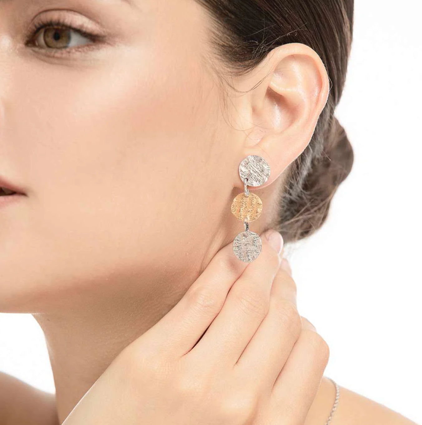 Rounds Earrings Silver & Gold