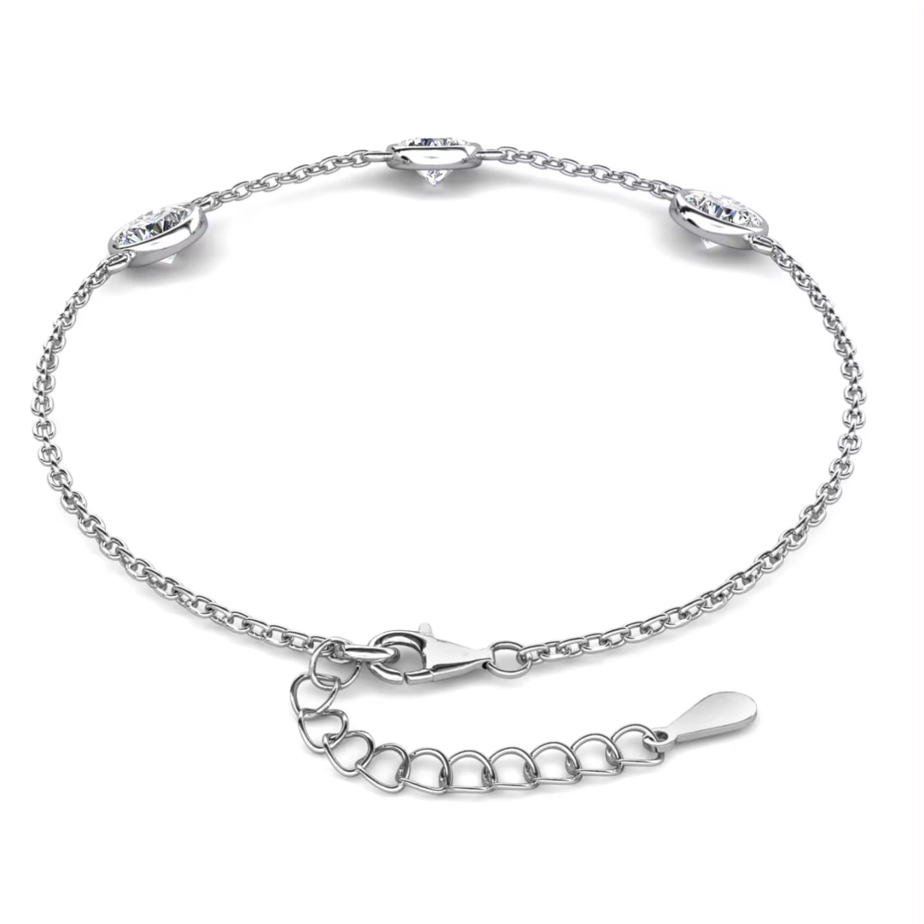3-row stone bracelet