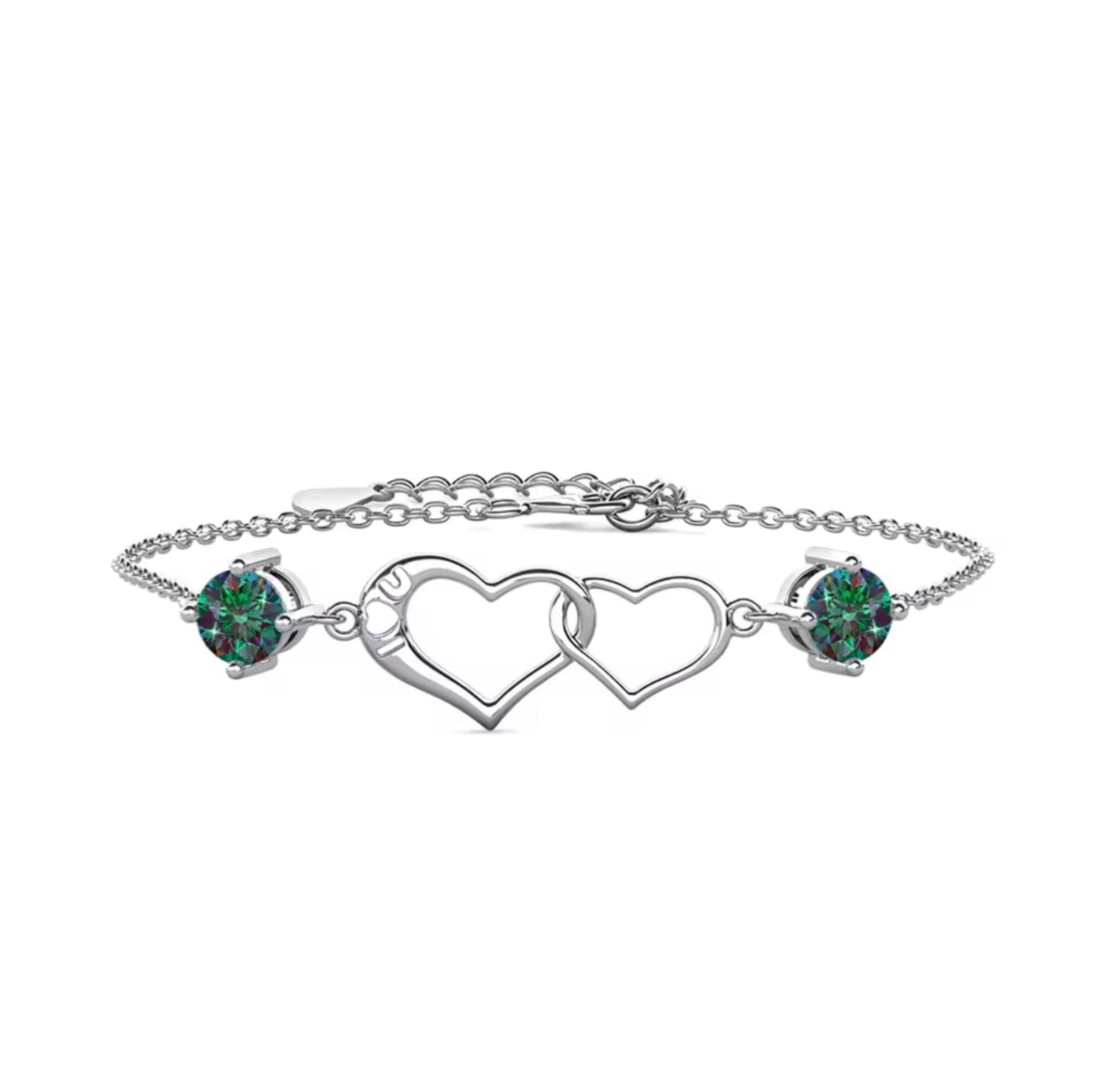 Heart motif bracelet in a variety of colors