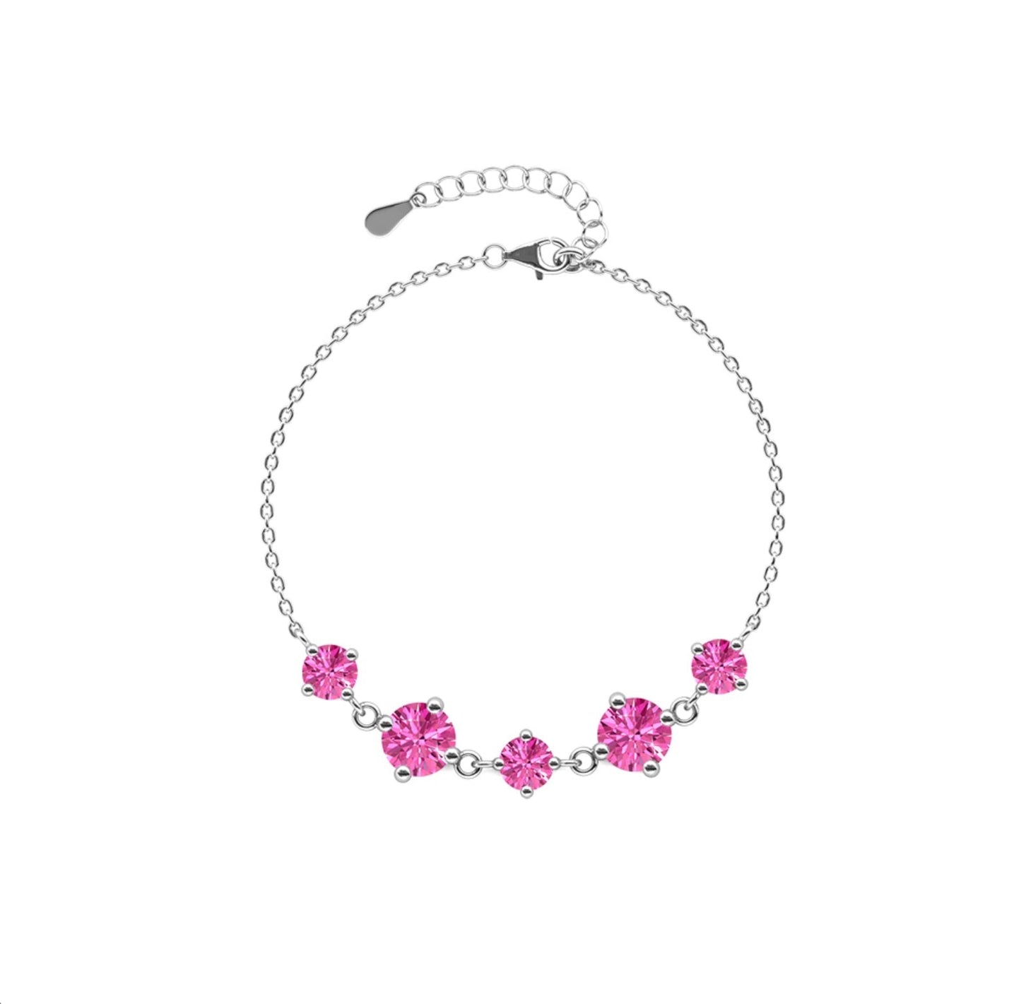 Heart motif bracelet in a variety of colors