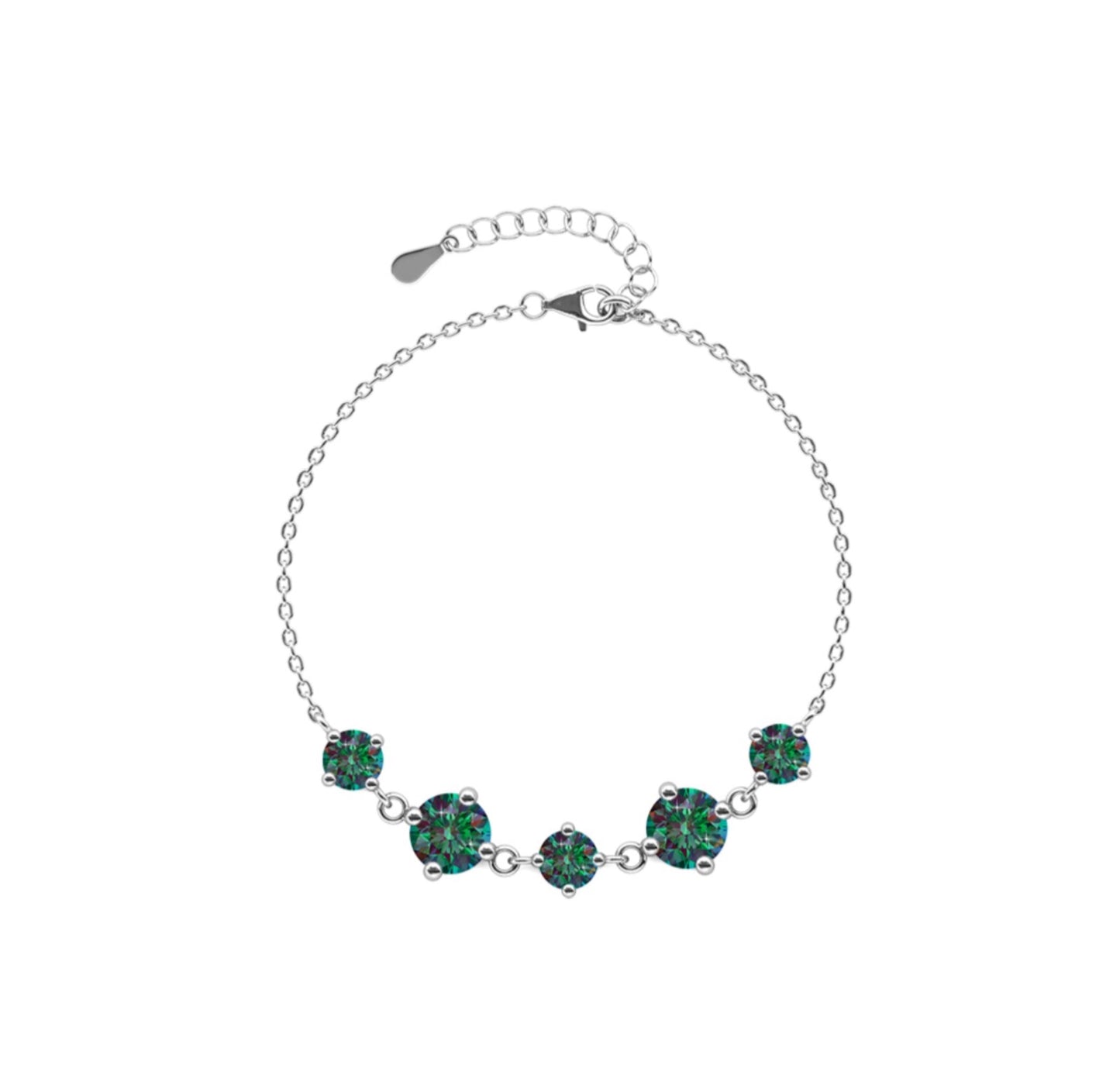 5-row stone bracelet in your choice of colors