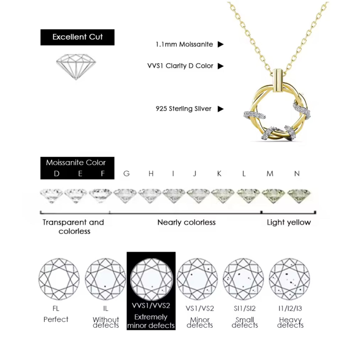Two Tone Twisted Circle Necklace