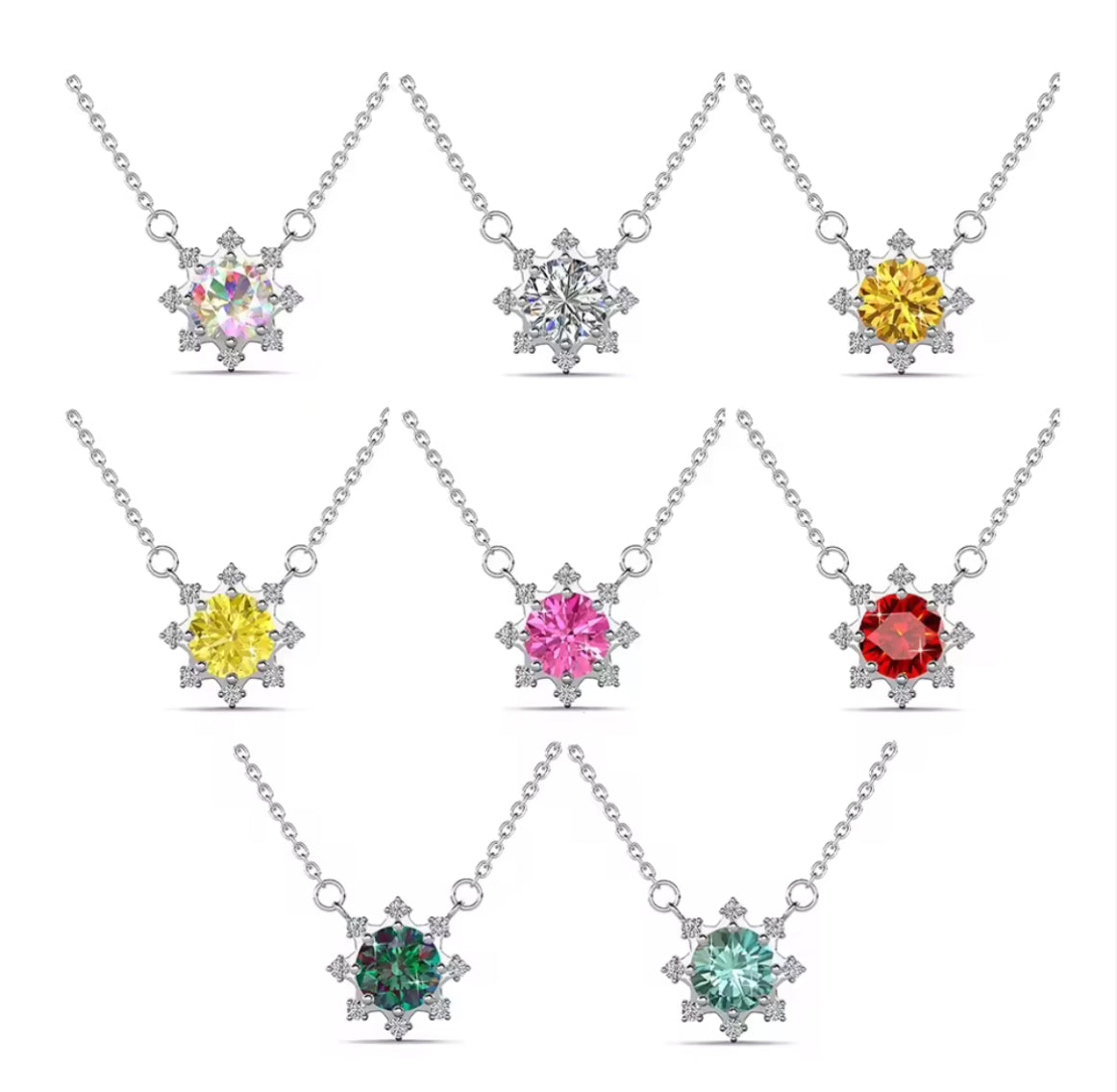 Moissanite Sunshine Necklace in Choice of Colors