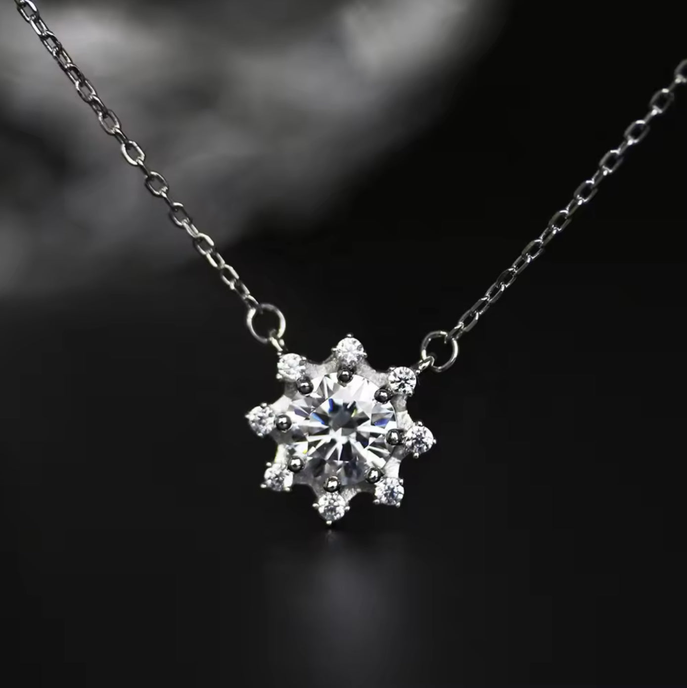 Moissanite Sunshine Necklace in Choice of Colors