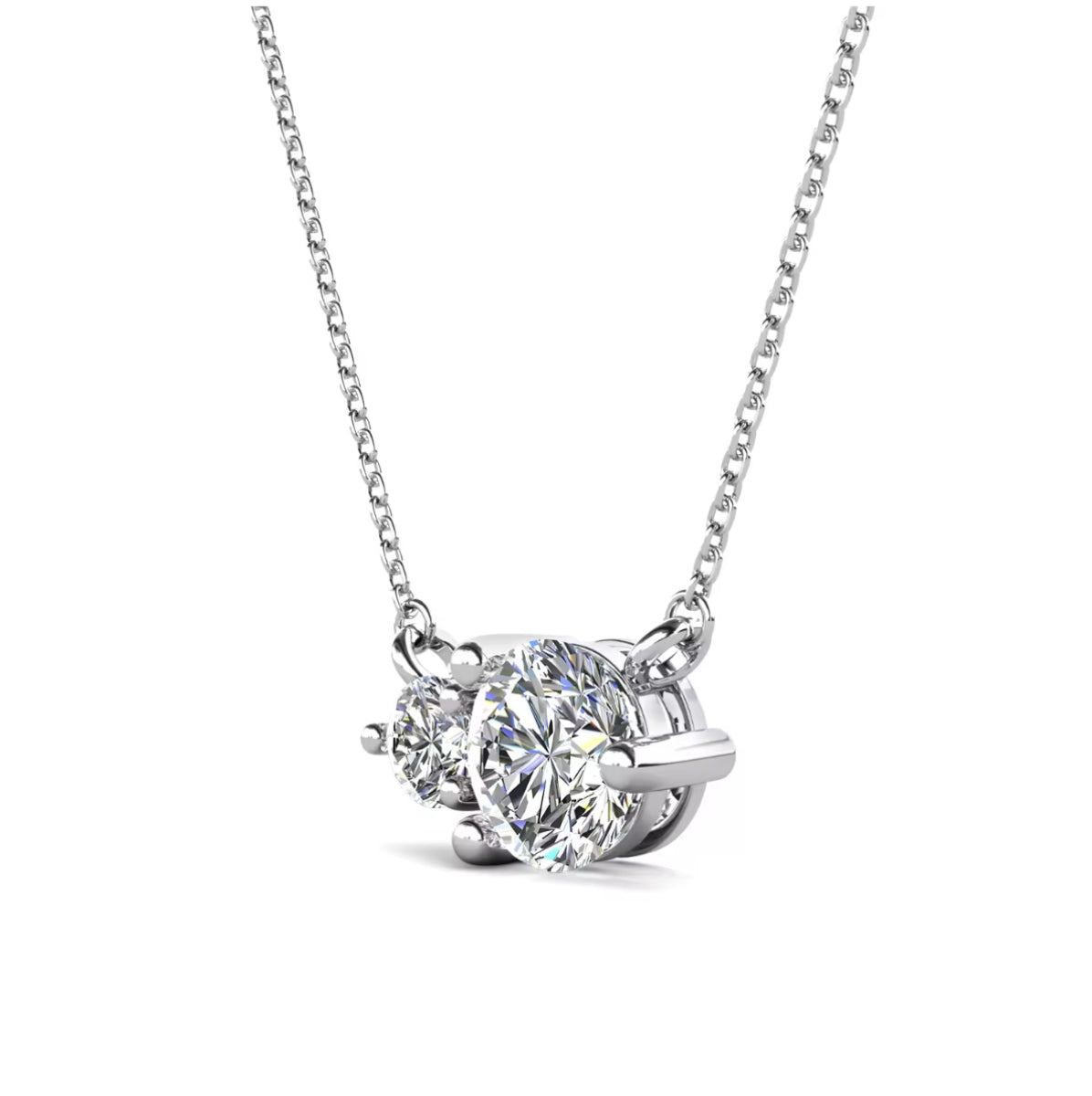 2 stone design necklace