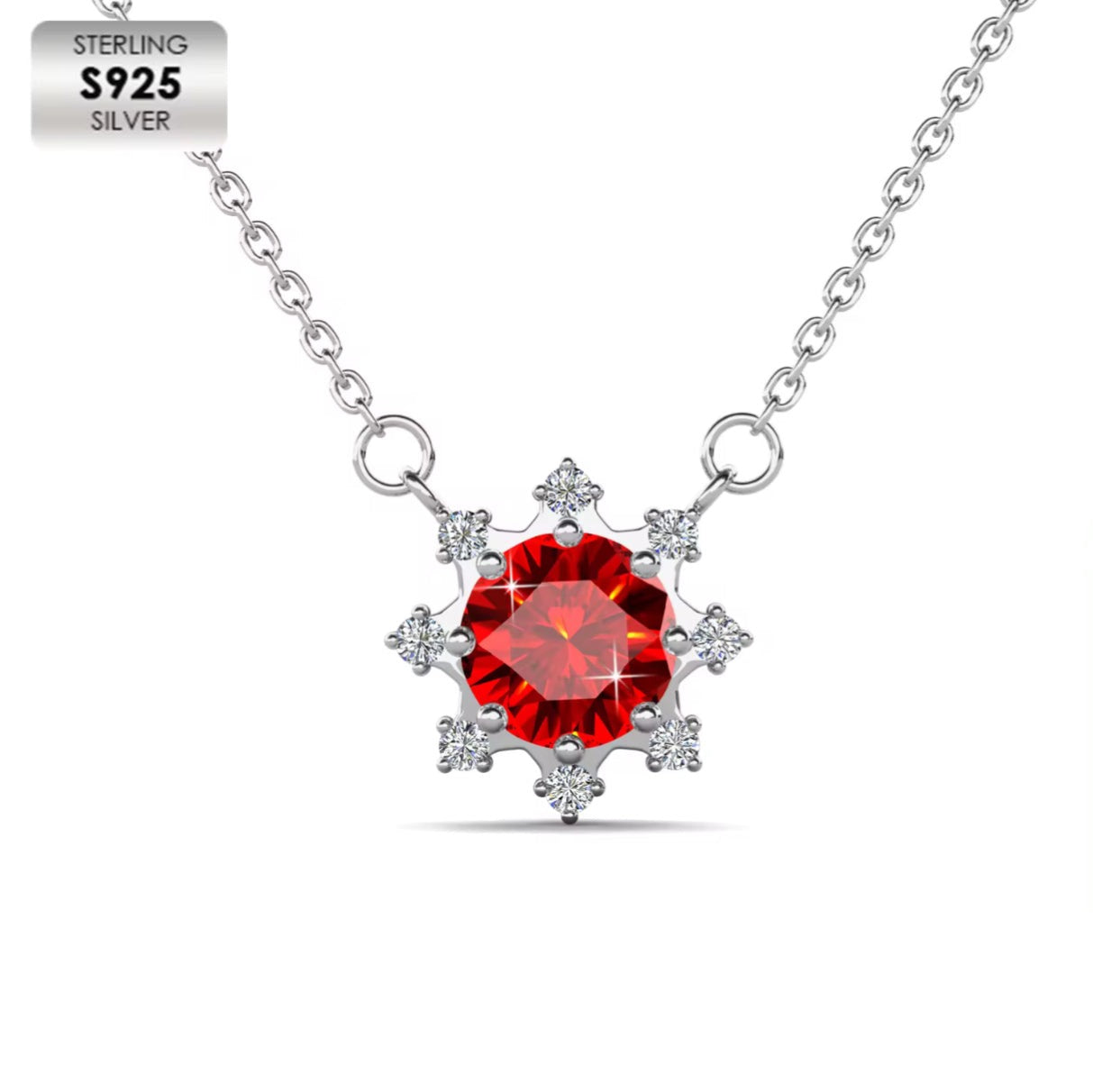 Moissanite Sunshine Necklace in Choice of Colors