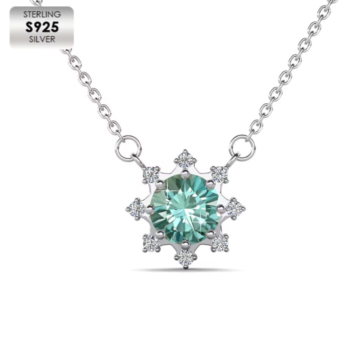 Moissanite Sunshine Necklace in Choice of Colors