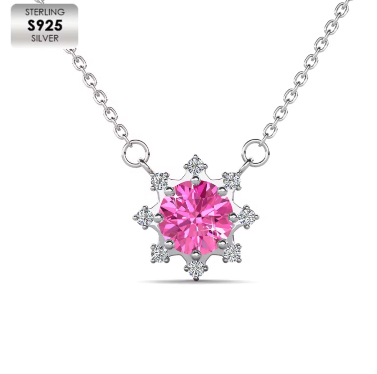 Moissanite Sunshine Necklace in Choice of Colors