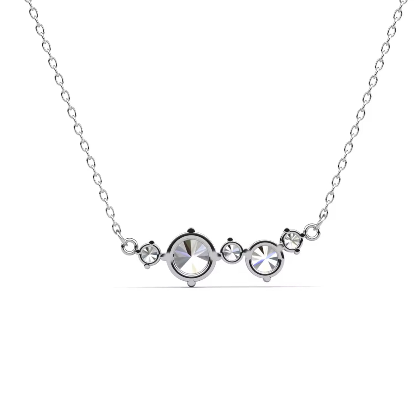 Moissanite 5-strand necklace