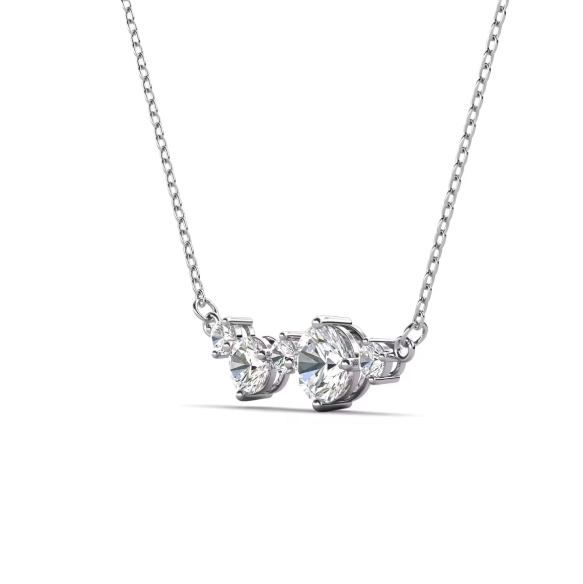 Moissanite 5-strand necklace