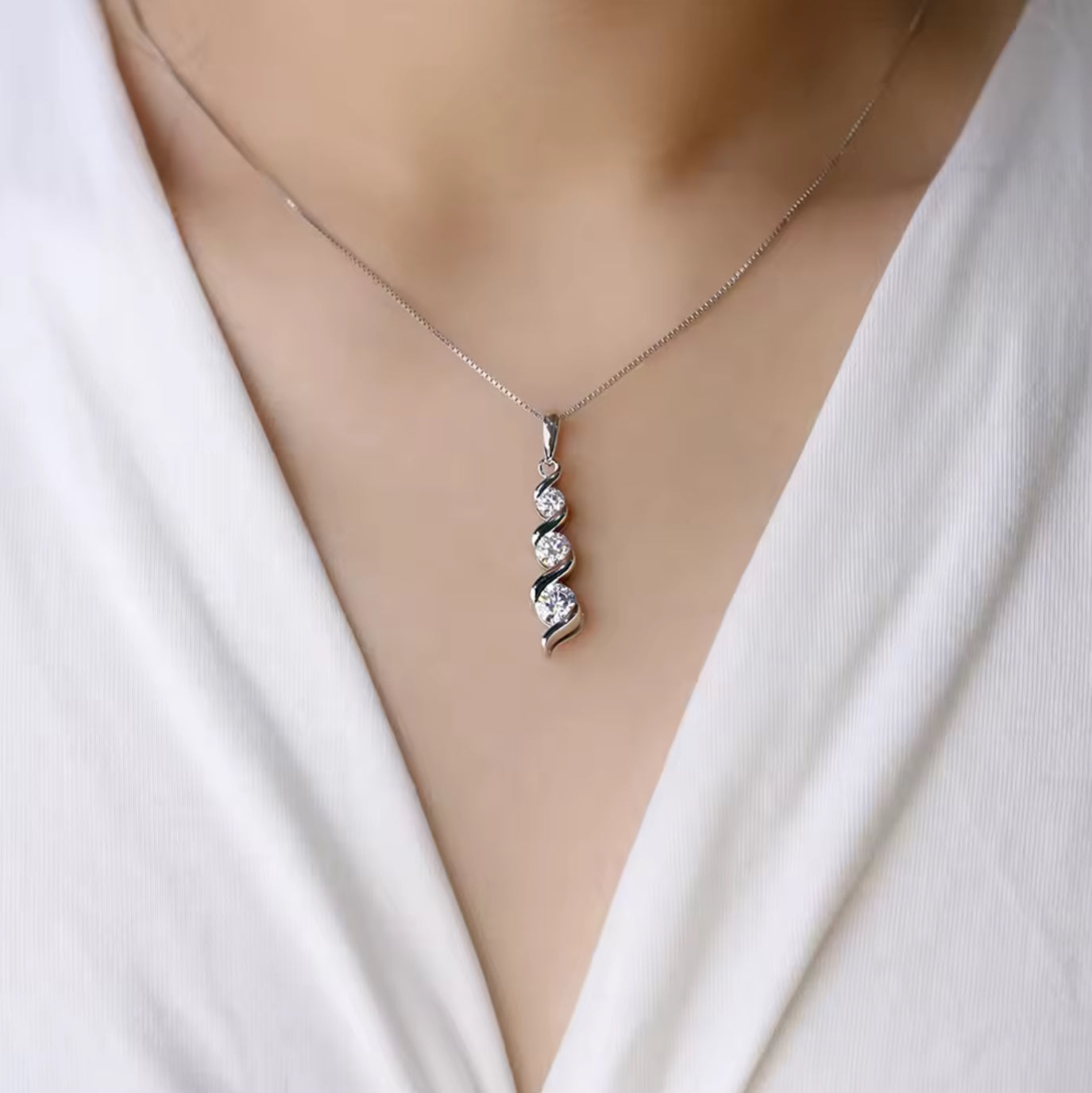 3-Row Stone Necklace