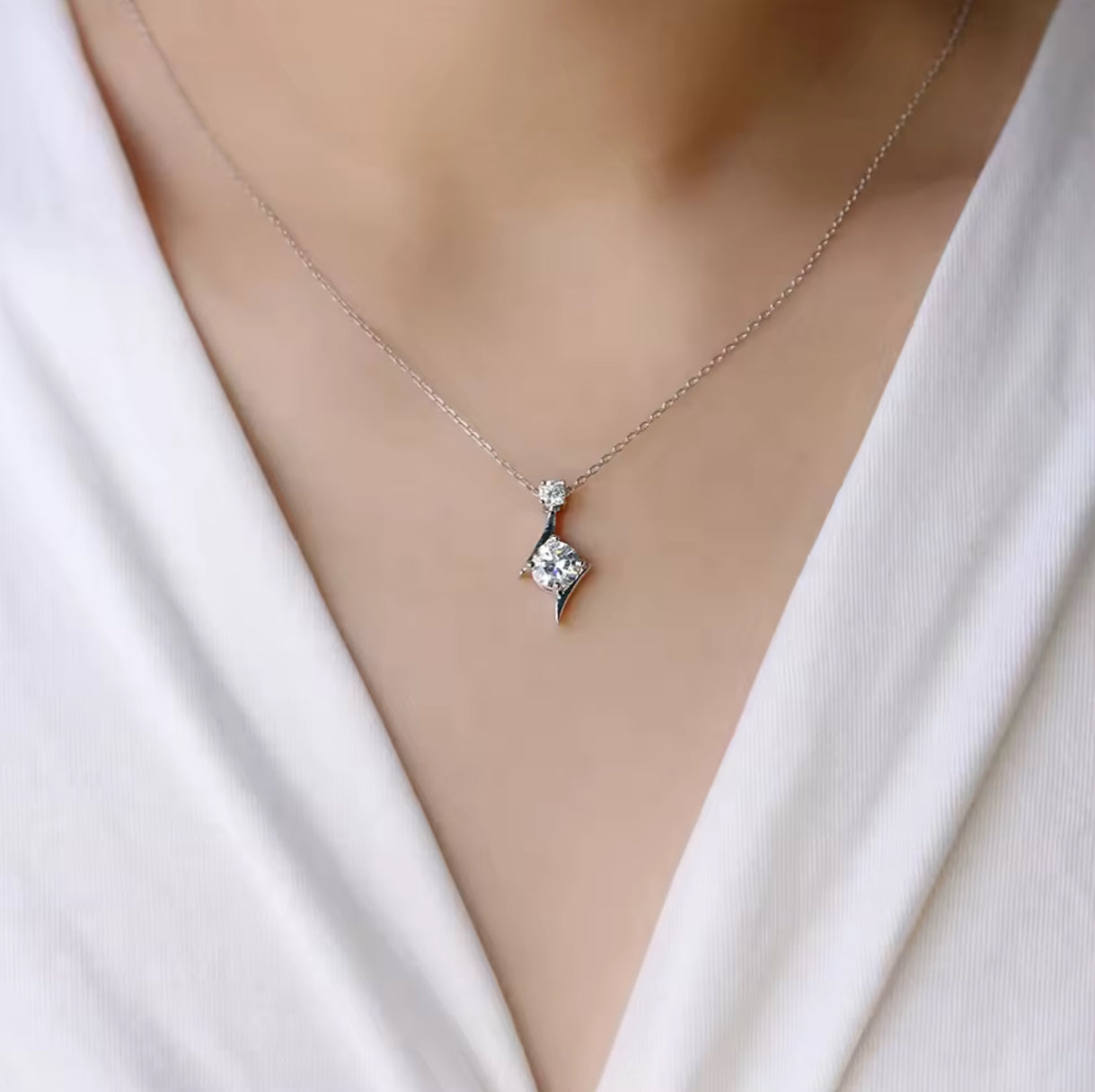 Choice of colors, double stone necklace