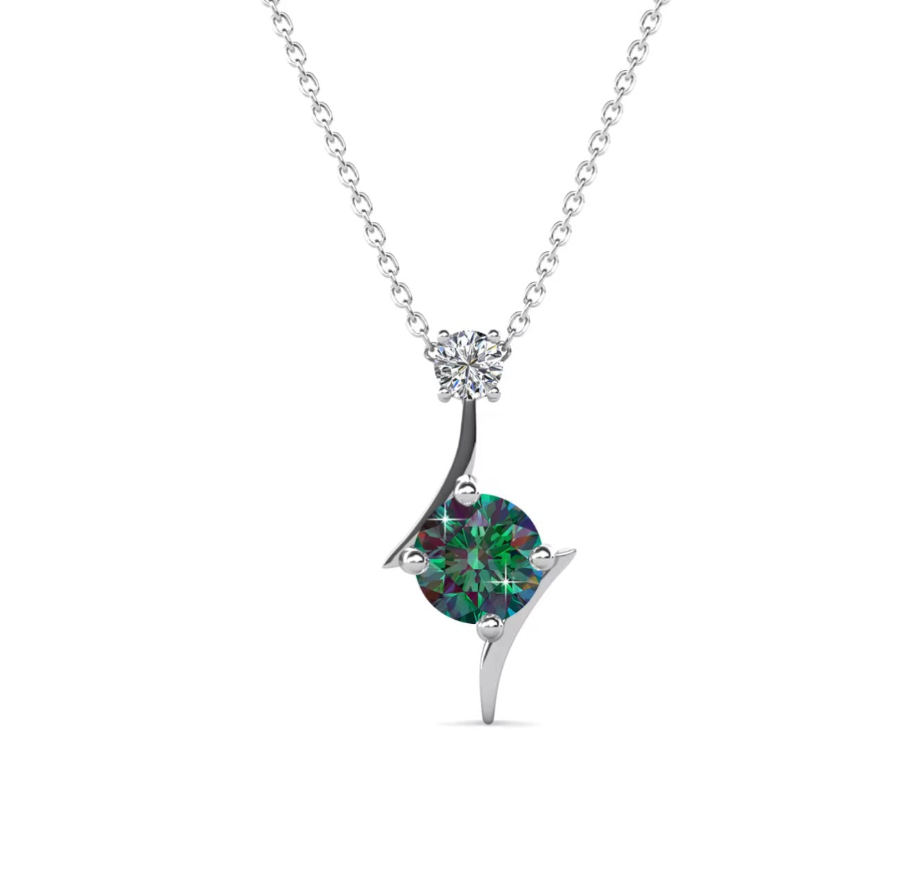 Choice of colors, double stone necklace