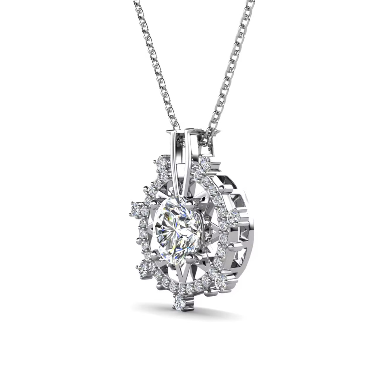 Compass motif necklace