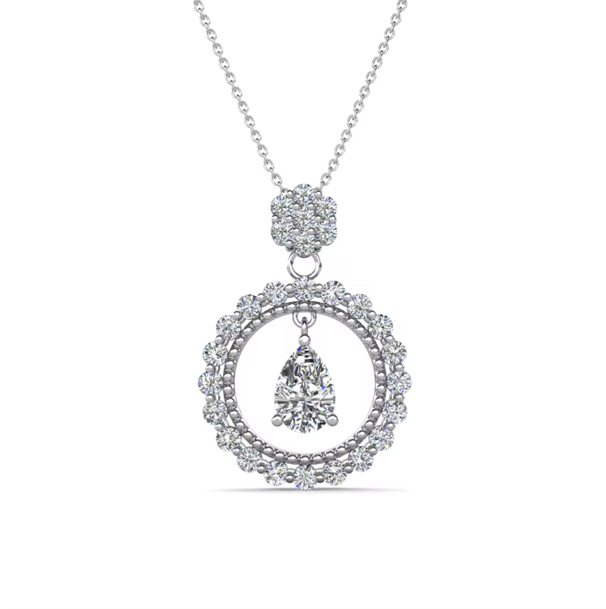 Round motif luxury necklace