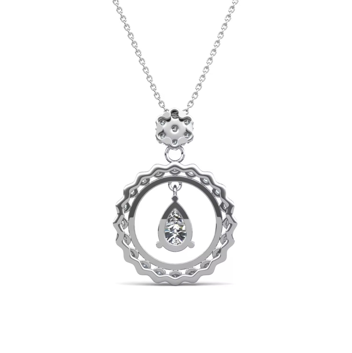 Round motif luxury necklace