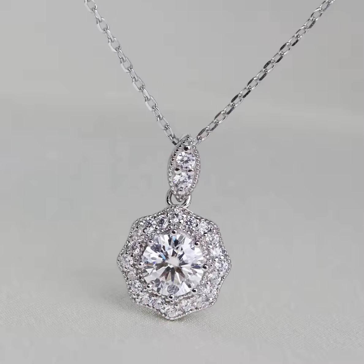 Nickel Free Moissanite Necklace