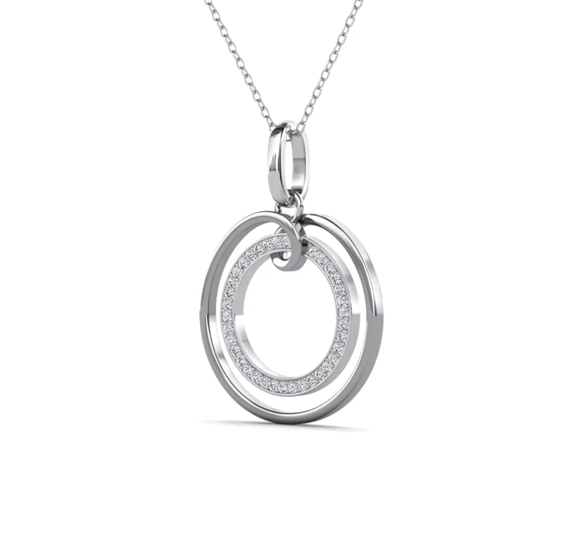 double circle necklace