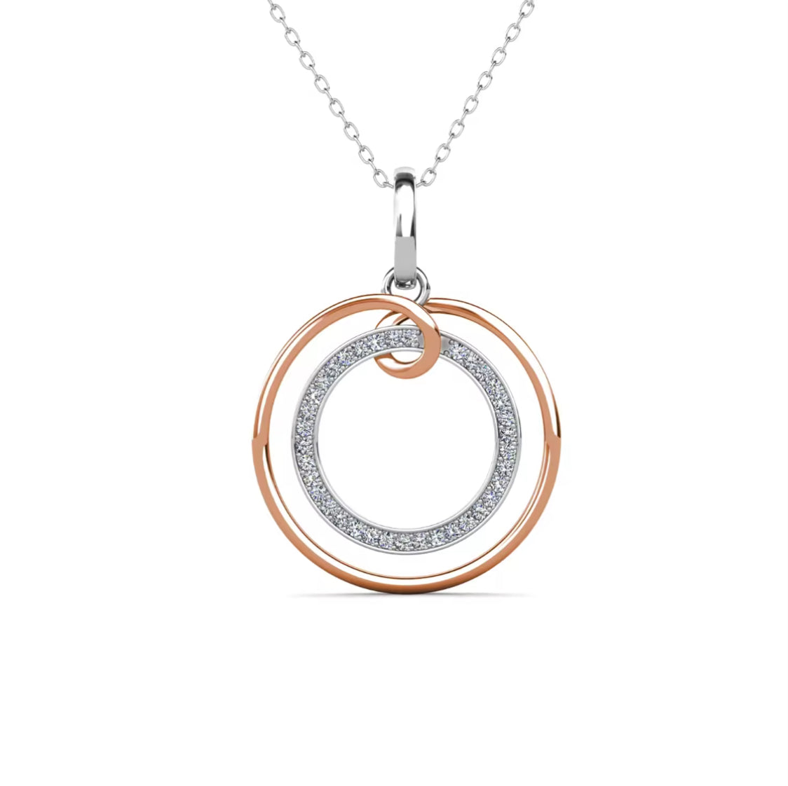 double circle necklace
