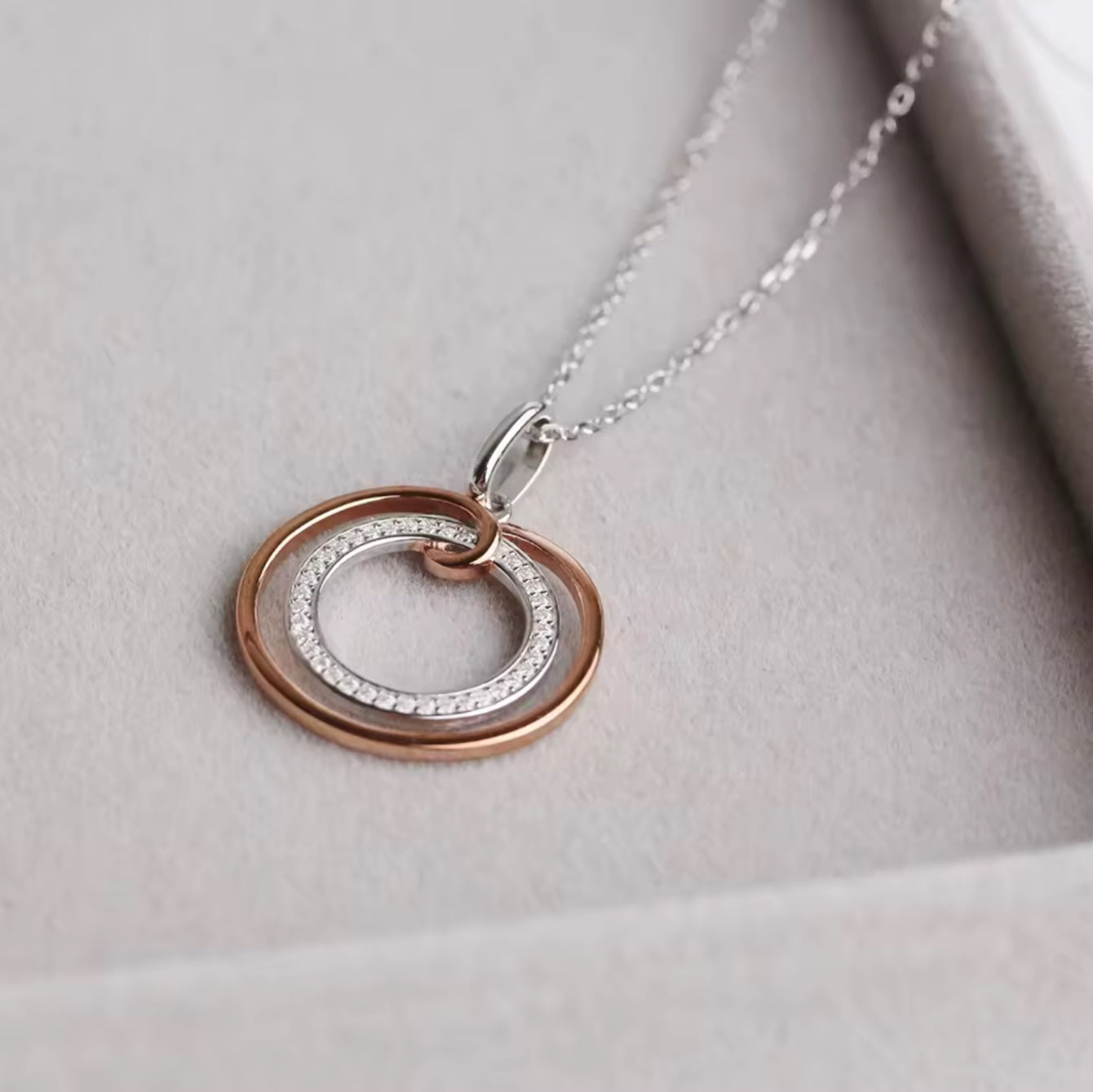 double circle necklace