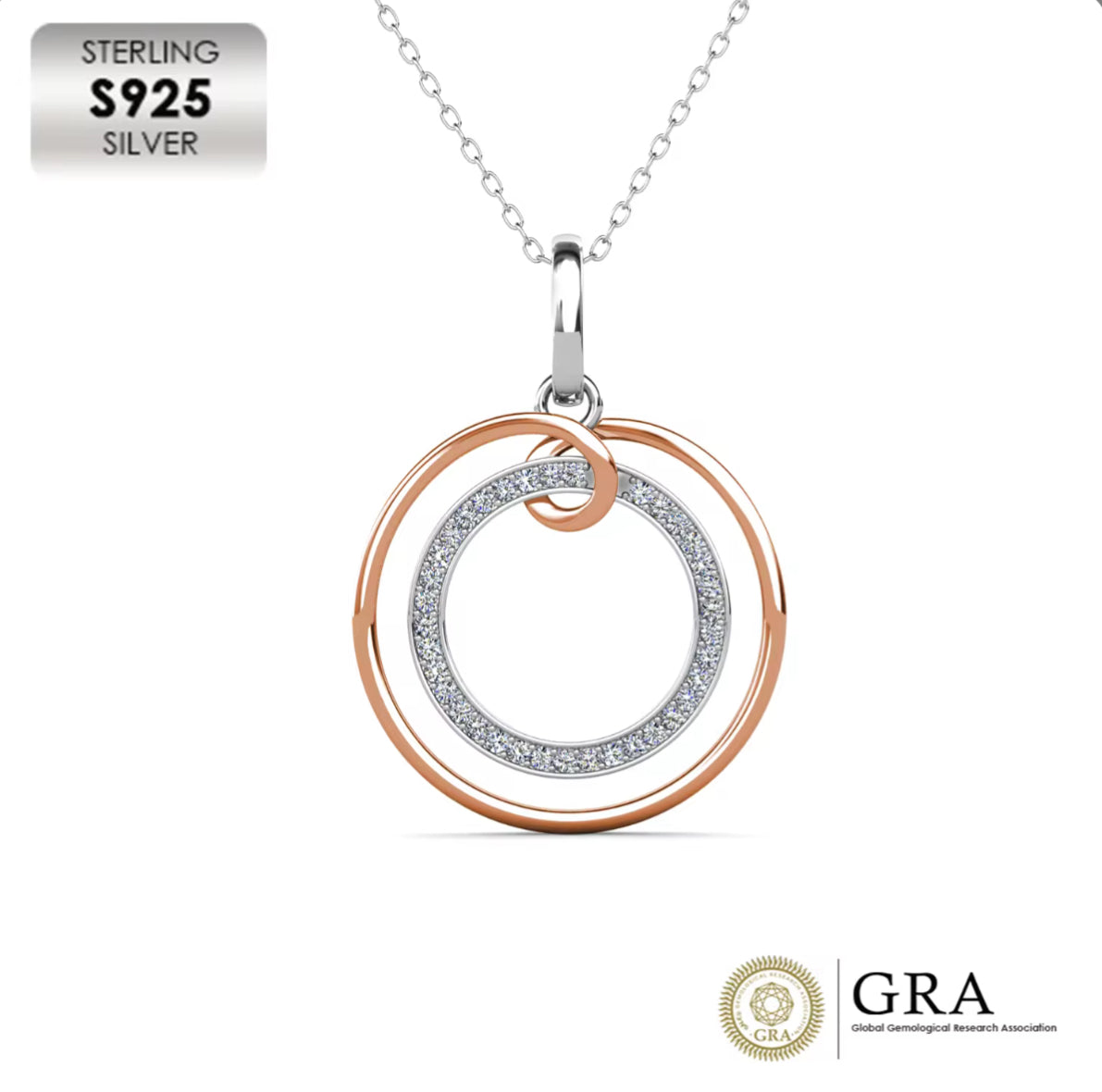 double circle necklace