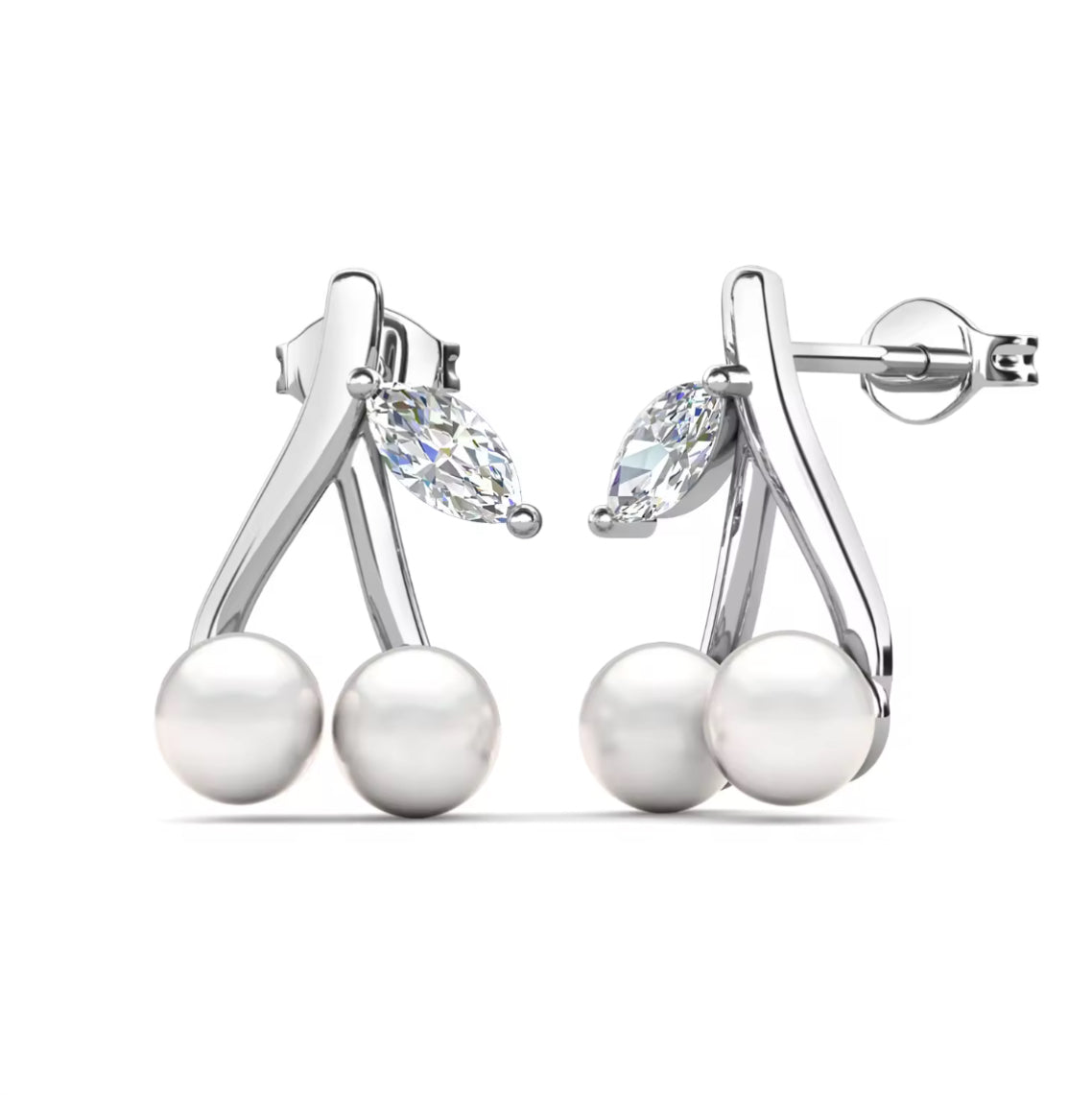 Cherry pearl earrings
