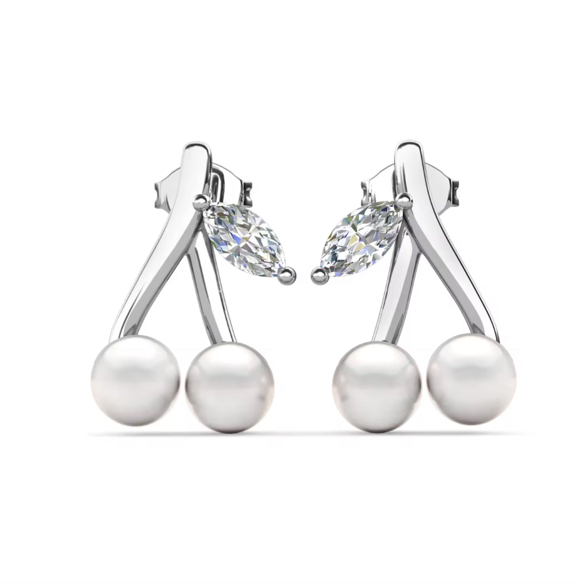 Cherry pearl earrings