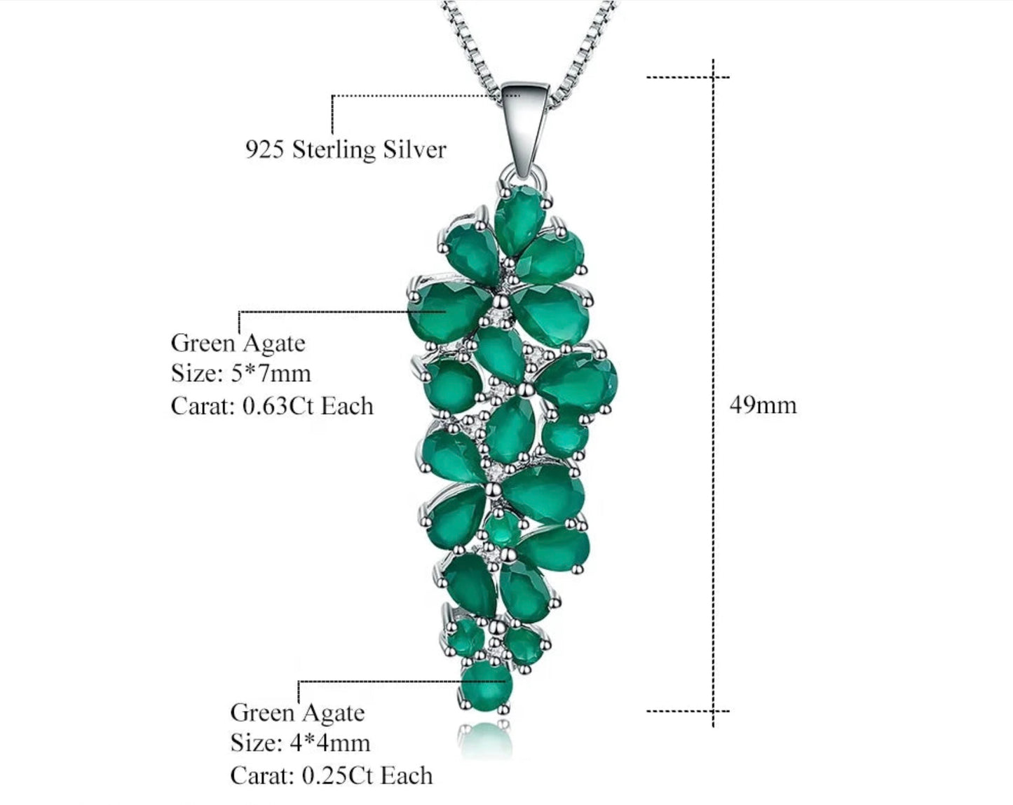 Agate stone necklace