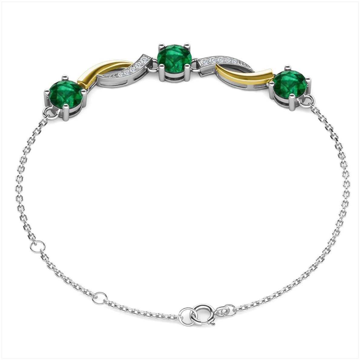 Emerald Twisted Design Bracelet