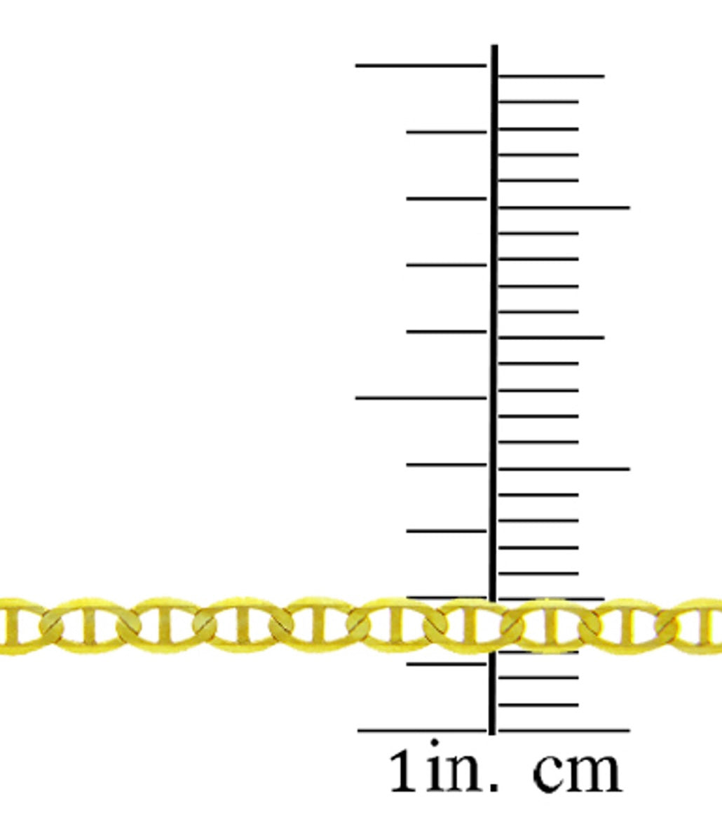 Gold Italian Flat Mariner Chain Link (M)