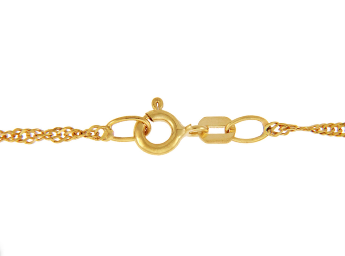 14k Gold Singapore Twisted Chain Link
