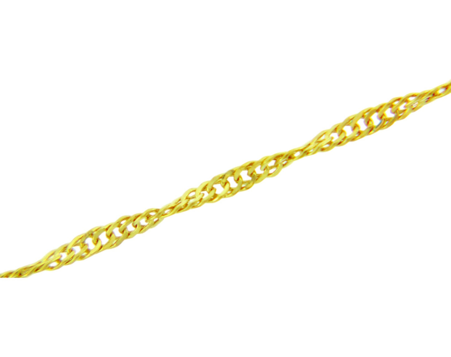 14k Gold Singapore Twisted Chain Link