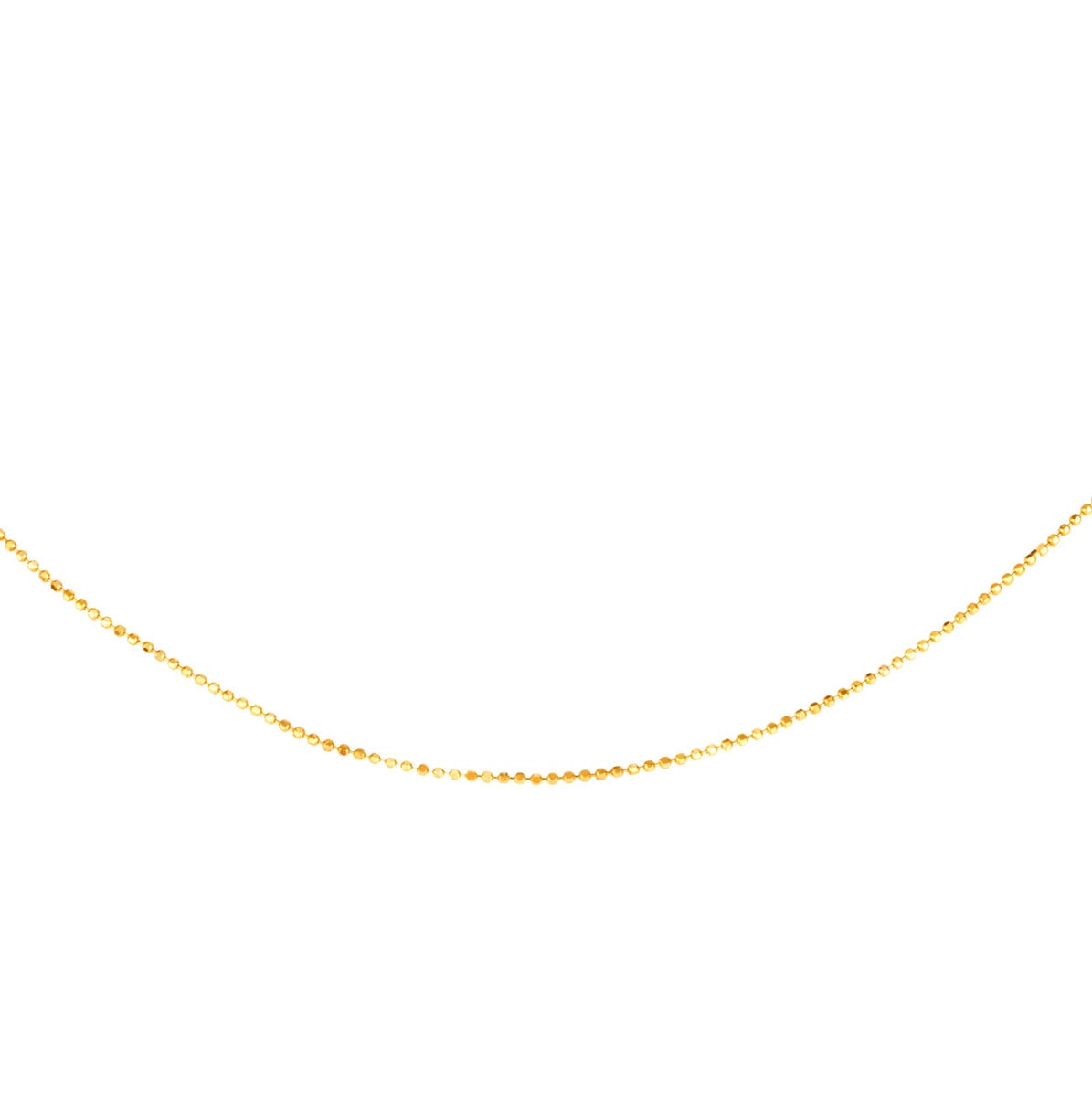 14K Gold Italian Ball Bead Chain Link Chain
