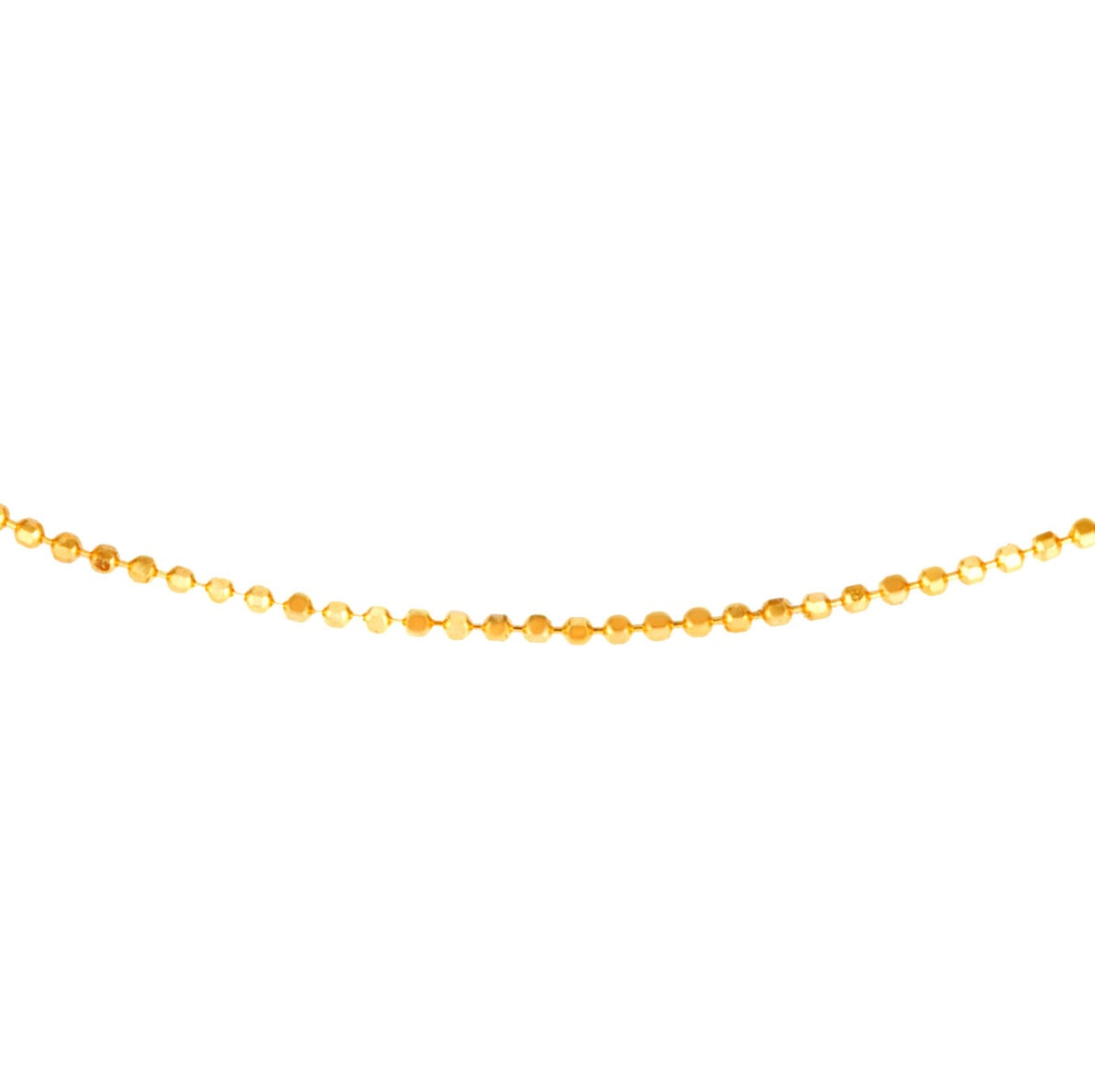 14K Gold Italian Ball Bead Chain Link Chain