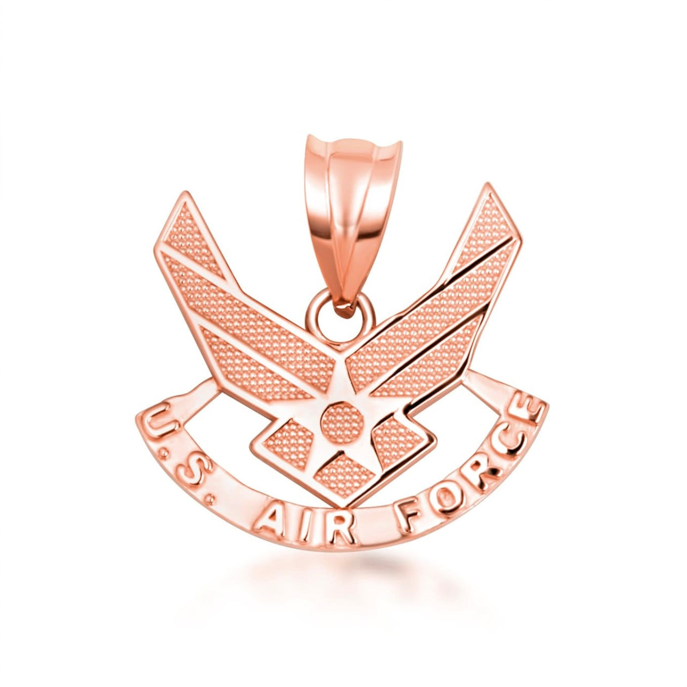 Gold United States Air Force Emblem Officially Licensed Pendant Chain