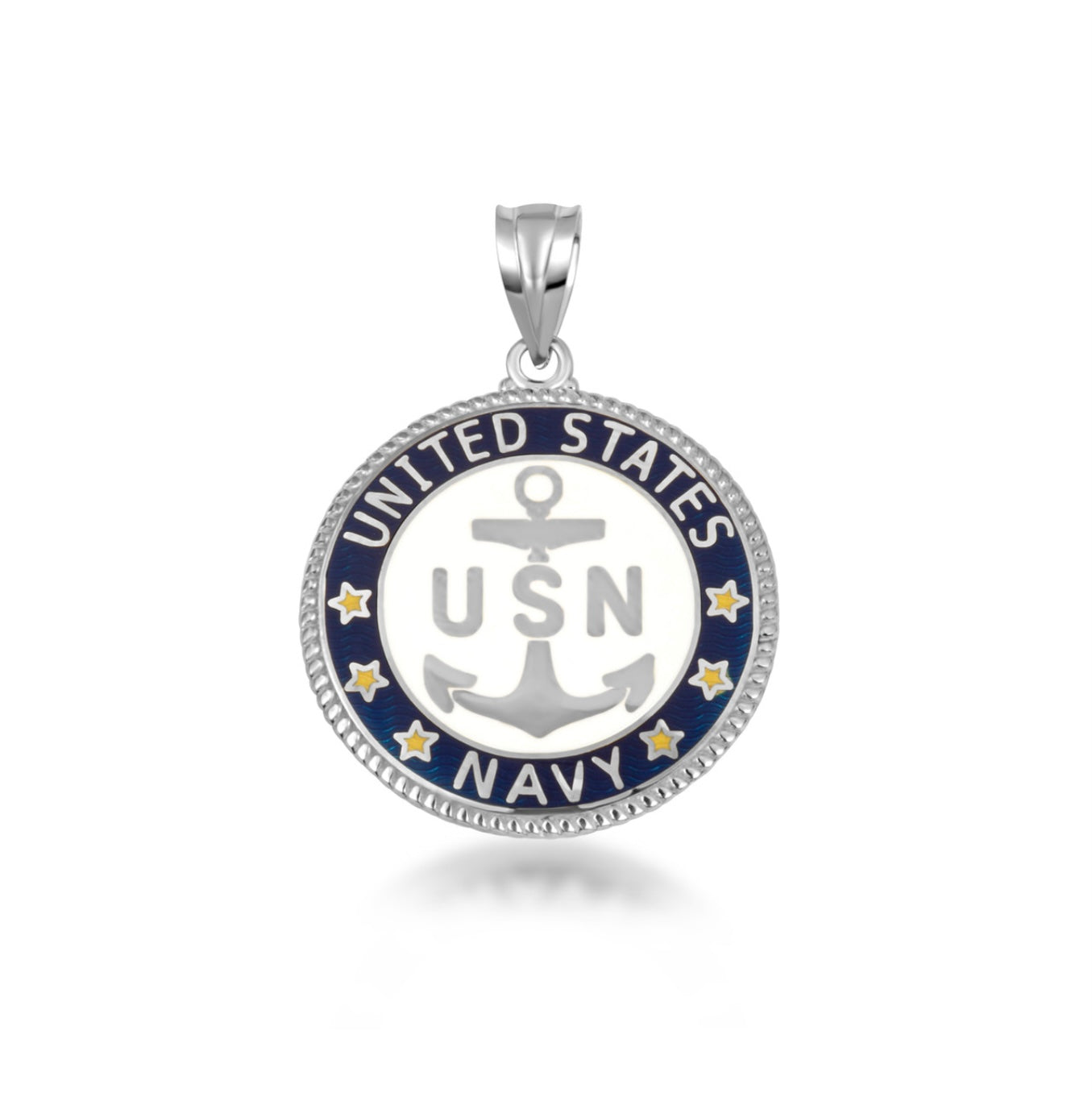 925 Sterling Silver United States Navy Emblem Officially Licensed Medallion