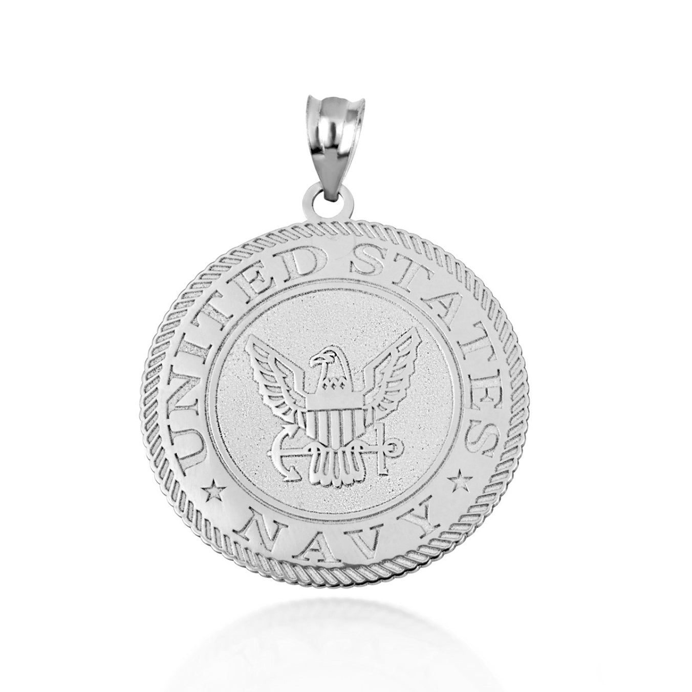 925 Sterling Silver United States Navy Eagle Emblem Officially Licensed Medallion