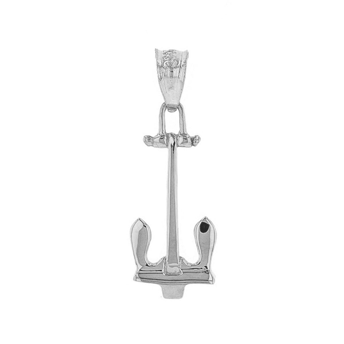 Sterling Silver 925 Stockless Anchor Pendant Chain