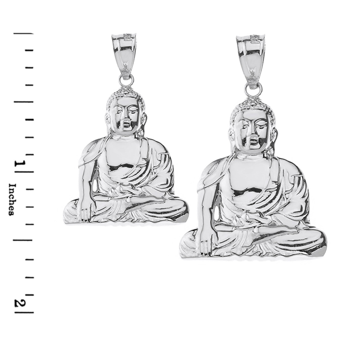 Sterling Silver Zen Buddhist Meditation Buddha Pendant Chain