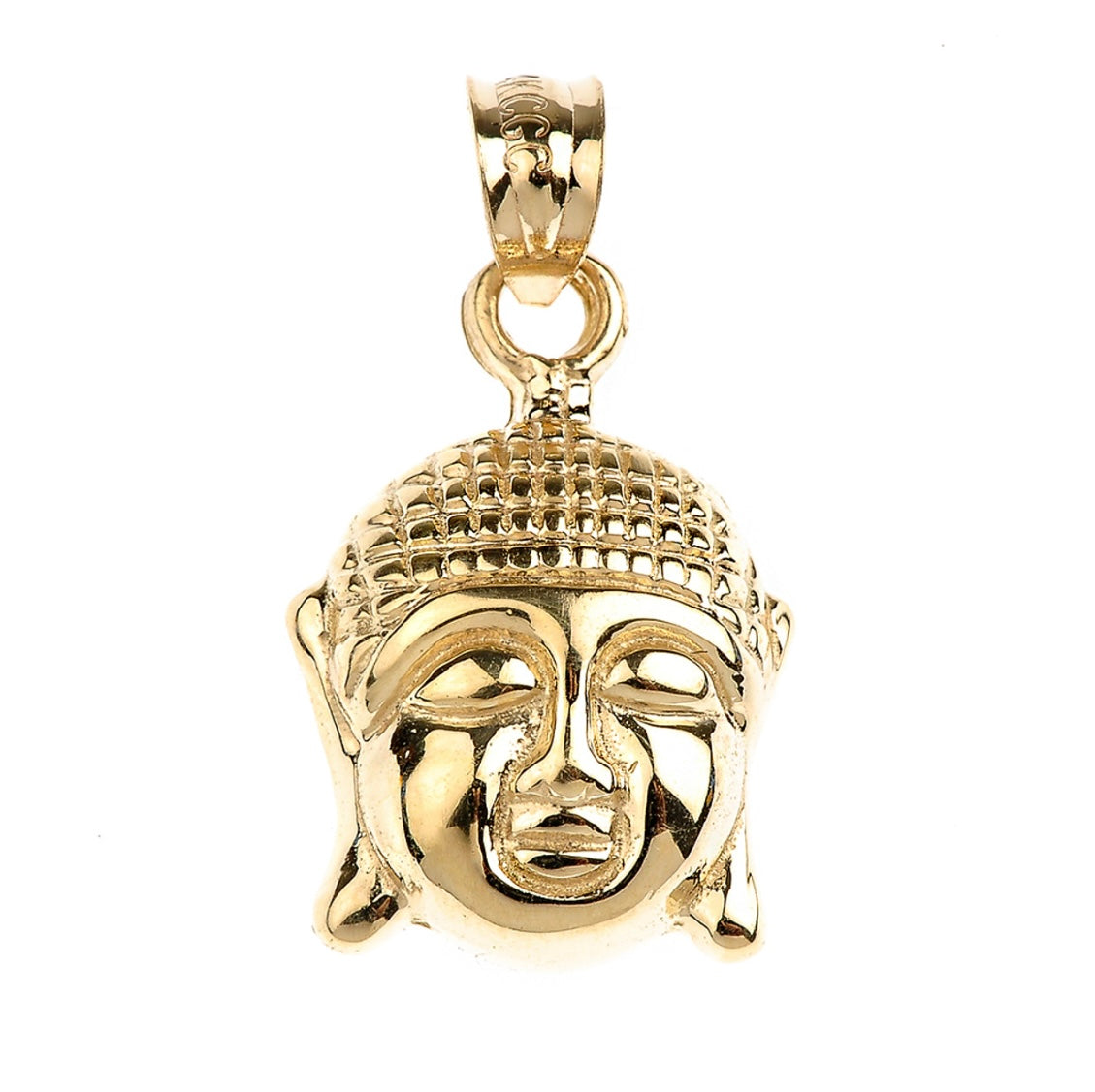Gold Buddha Head Charm Pendant Chain