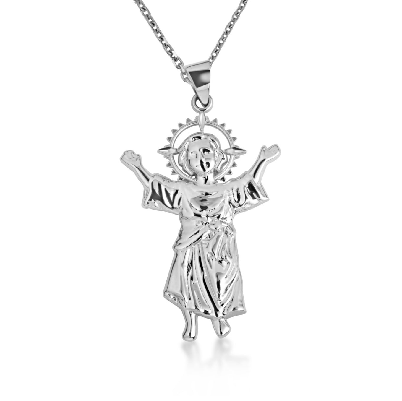 Gold Sacred Baby Jesus Divine Pendant Chain