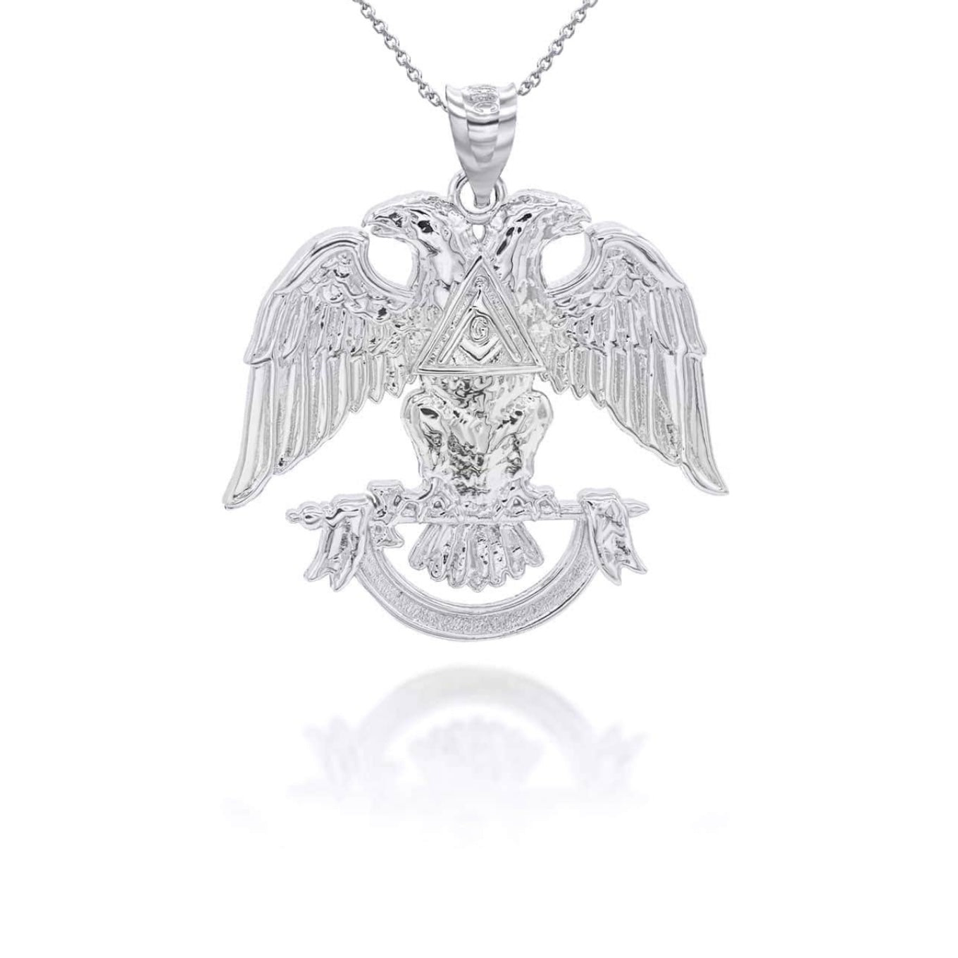 Silver 925 Double Headed Eagle Pendant Chain