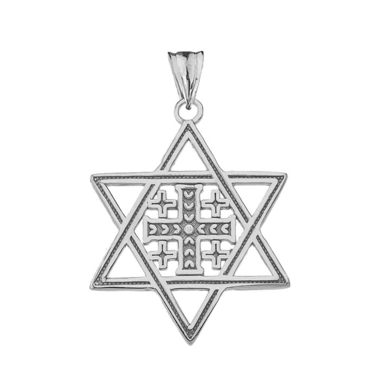 Star Of David Pendant Chain in Sterling Silver
