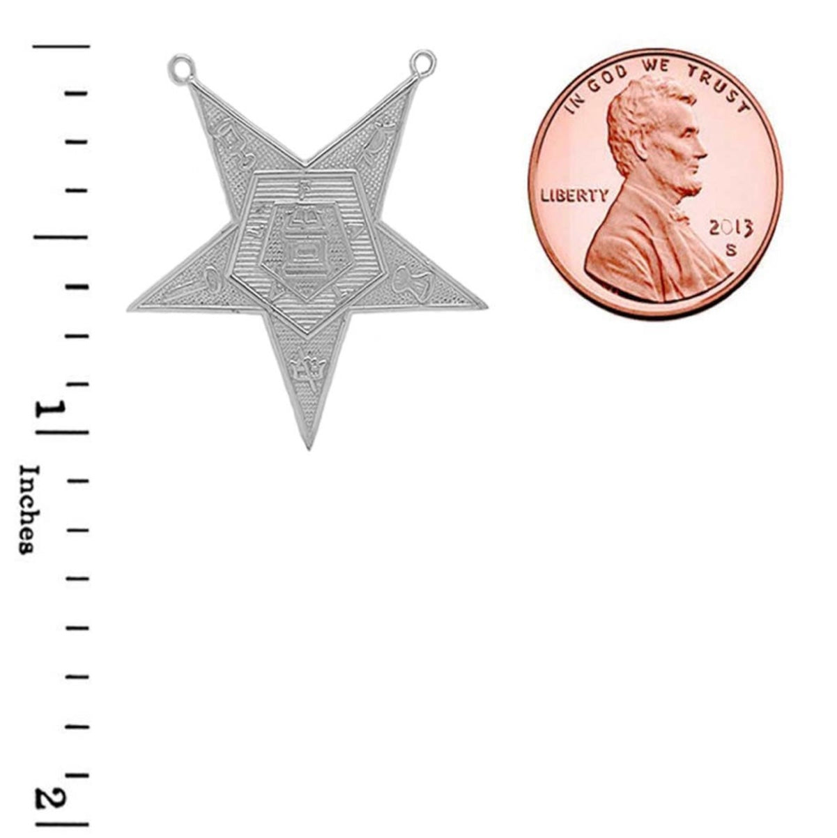 Order Of The Eastern Star (OES) Masonic Chain in Sterling Silver