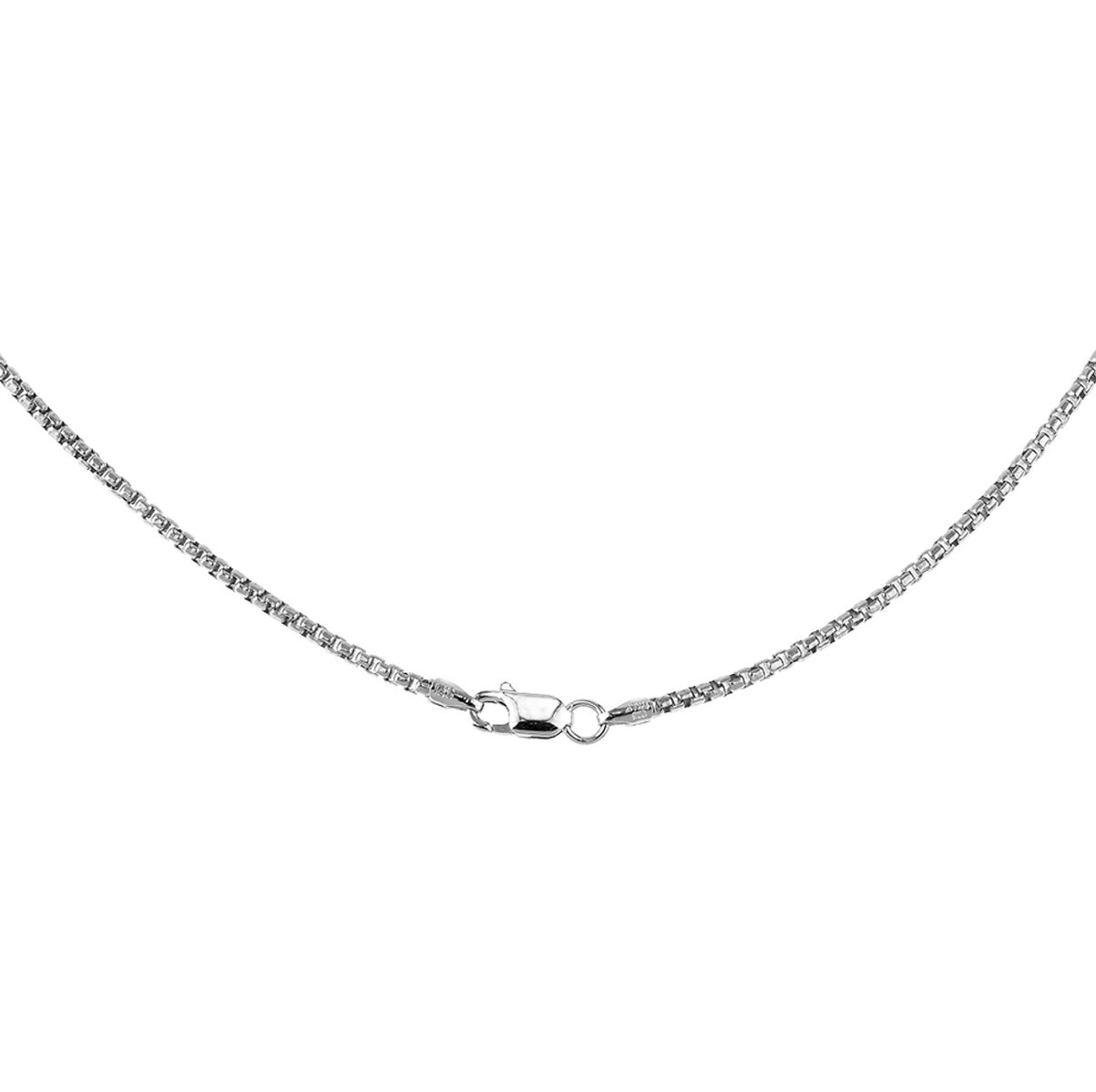 シルバー925 ボックスチェーンネックレス 1.8mm